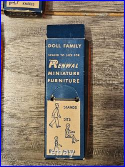 Vintage 1950s Renwal Doctor And Nurse Figures NEW 4 Figurine 44 Made in USA