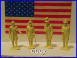 Vintage 1957 Marx ACW Figures Davis, Lee, Lincoln and Grant EX+/Near Mint