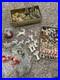 Vintage 1960's Toy Soldiers, Santa, Elves, Nativity Figures Lot Christmas Decor