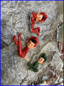 Vintage 1960's Toy Soldiers, Santa, Elves, Nativity Figures Lot Christmas Decor