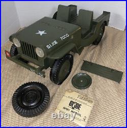 Vintage 1960s GI Joe Official Jeep w Manual Model 7000 Toy Green HQ-26 Pawtucket