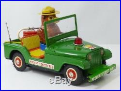 Vintage 1960s Nomura Toy SMOKEY BEAR JEEP Tin Toy Original box from Japan F/S