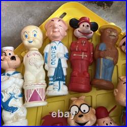 Vintage 1960s Soaky Hanna Barbera Colgate Figures Lot of 15 Soap Bottles