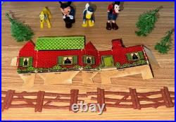 Vintage 1960s Walt Disney Productions Playset Goofy, Donald Duck, Honest Joh