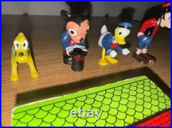 Vintage 1960s Walt Disney Productions Playset Goofy, Donald Duck, Honest Joh