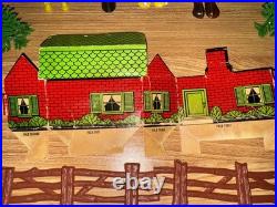 Vintage 1960s Walt Disney Productions Playset Goofy, Donald Duck, Honest Joh