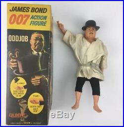 Vintage 1965 Ac Gilbert James Bond 007 Goldfinger Odd Job Action Figure & Box