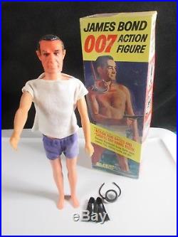 Vintage 1965 Gilbert James Bond 007 Action Figure With Box