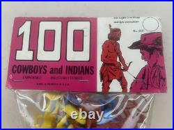 Vintage 1967 Cowboys And Indians Toy Figures Sealed