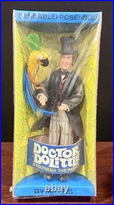 Vintage 1967 Mattel Doctor Dolittle & Polynesia Parrot Figure Sealed