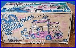 Vintage 1970s Charlie's Angels Lot Adventure Van with Box 4 Dolls Toy Jewelry