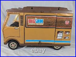 Vintage 1972 Mattel Big Jim Sports Camper RV And Motorcycle With Accessories