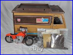 Vintage 1972 Mattel Big Jim Sports Camper RV And Motorcycle With Accessories