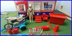 Vintage 1973 Ideal Evel Knievel Scramble Van And Cycle/Figure Complete