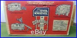 Vintage 1973 Ideal Evel Knievel Scramble Van And Cycle/Figure Complete