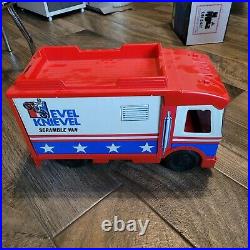 Vintage 1973 Ideal Evel Knievel Scramble Van With Original Box and Figure