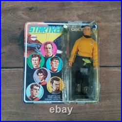 Vintage 1974 Mego Star Trek Action Figure Captain Kirk & Mr. Spock on Card