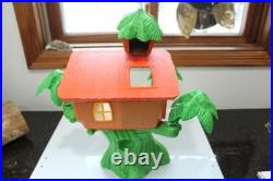 Vintage 1974 Weebles Tarzan Jungle Hut With Original Box, Tarzan & Monkey Figs