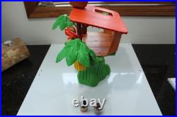 Vintage 1974 Weebles Tarzan Jungle Hut With Original Box, Tarzan & Monkey Figs