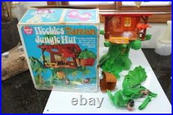 Vintage 1974 Weebles Tarzan Jungle Hut With Original Box, Tarzan & Monkey Figs
