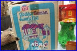 Vintage 1974 Weebles Tarzan Jungle Hut With Original Box, Tarzan & Monkey Figs