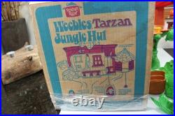 Vintage 1974 Weebles Tarzan Jungle Hut With Original Box, Tarzan & Monkey Figs