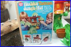 Vintage 1974 Weebles Tarzan Jungle Hut With Original Box, Tarzan & Monkey Figs
