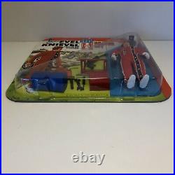 Vintage 1975 Evel Knievel Action Figure, Racing Set, Unpunched, NIB, Ideal Toy