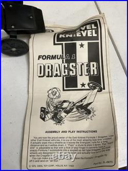 Vintage 1975 Ideal Toys Evel Knievel Formula 1 Dragster & Figure With Box