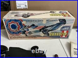 Vintage 1975 Ideal Toys Evel Knievel Formula 1 Dragster & Figure With Box