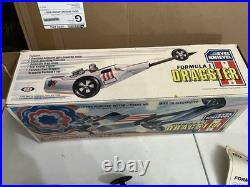 Vintage 1975 Ideal Toys Evel Knievel Formula 1 Dragster & Figure With Box