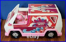 Vintage 1978 Charlie's Angels Adventure Van with Box 4 Dolls Toy Jewelry Lot