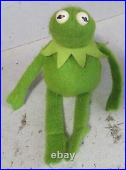 Vintage 1979 KERMIT THE FROG Muppet Sad Beanbag Plush Fisher Price Toy 864 RARE