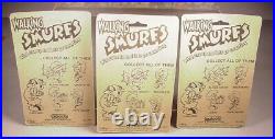 Vintage 1980 Smurfs 6 Wind UP Toys MOC Figures Smurfette & Papa Smurf toy MIP