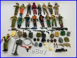Vintage 1980s G. I. Joe Toy- LOT of 16 Figures- With, Parts, Guns & Accessories