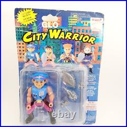 Vintage 1980s Glo City Warrior Figure Soma MOC Street Figher KO Action Hero Line