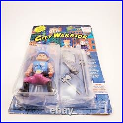 Vintage 1980s Glo City Warrior Figure Soma MOC Street Figher KO Action Hero Line
