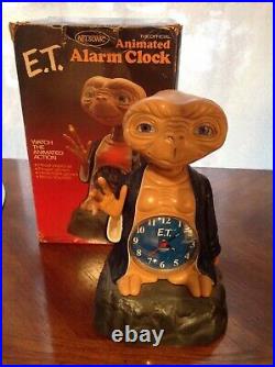 Vintage 1982 E. T Official Animated Alarm Clock Extra Terrestrial Nelsonic ET toy