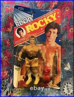 Vintage 1983 Rocky Balboa Action Figure New Box Slightly Open Rare! Boxing Toy