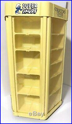 Vintage 1983 SMURF PVC Figure Collector Center TOY STORE DISPLAY CABINET CASE