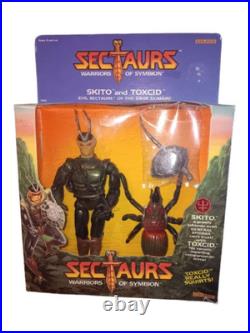 Vintage 1984 Coleco SECTAURS Warriors of Symbion SKITO and TOXCID action figure