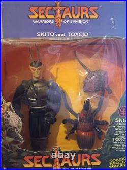 Vintage 1984 Coleco SECTAURS Warriors of Symbion SKITO and TOXCID action figure