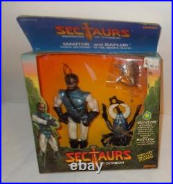 Vintage 1984 Sectaurs Mantor And Raplor Toy Action Figures