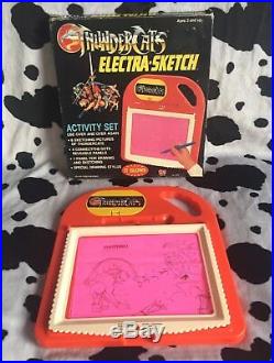 Vintage 1985 Boxed Thundercats Toy Electra Sketch Retro 80s Lion-0 Rare Figures