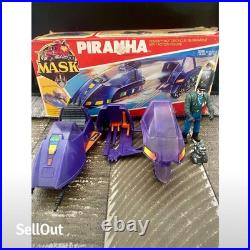 Vintage 1985 Kenner M. A. S. K. VENOM PIRANHA with Box