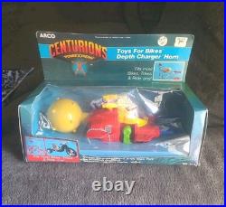 Vintage 1986 Kenner Centurions Depth Charger Bike Horn Toy CIB Sealed box, Rare