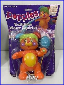 Vintage 1986 Popples Water Squirter Arco Toy Doll 8action Figure Mattel Bath(2)