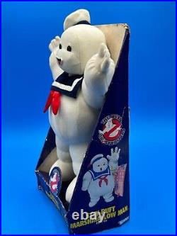 Vintage 1986 Real Ghostbusters Stay Puft Marshmallow Man 15 Plush Kenner with Box