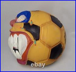 Vintage 1986 Super MADBALLS toy popping head figure GOAL EATER Soccer Ball NICE