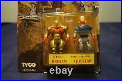 Vintage 1987 Tyco DINO RIDERS Krulos & Questar MOC Action Figure Toy
